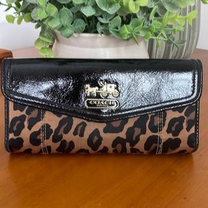 Authentic Coach Leopard Print Wallet